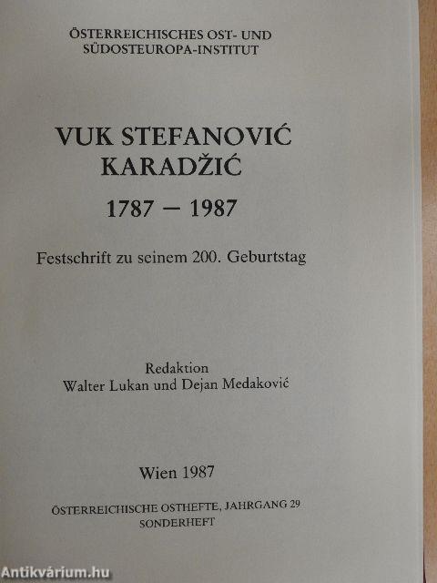 Vuk Stefanovic Karadzic 1787-1987