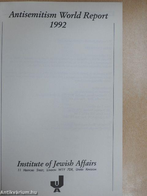 Antisemitism World Report 1992