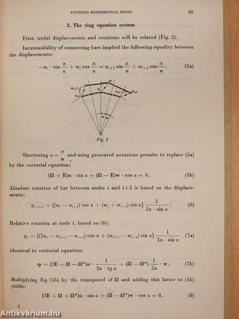 Finitized Mathematical model for in-plane bedded circular rings (dedikált példány)