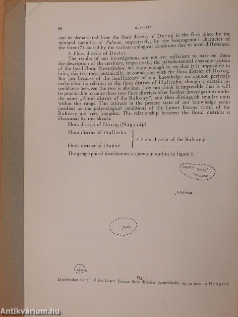 Palynologic Investigations on the freshwater limestone layer of Lábatlan, and an attempt to divide the Hungarian lower eocene floras on palynologic basis (dedikált példány)