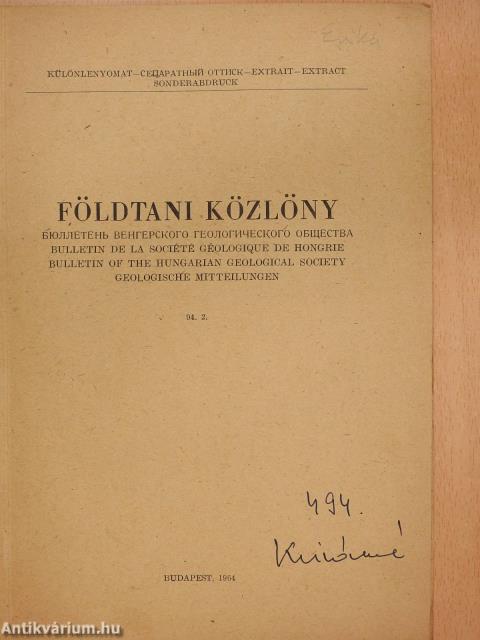 Adatok az Esztergom vidéki oligocén képződmények fácies viszonyaihoz (dedikált példány)