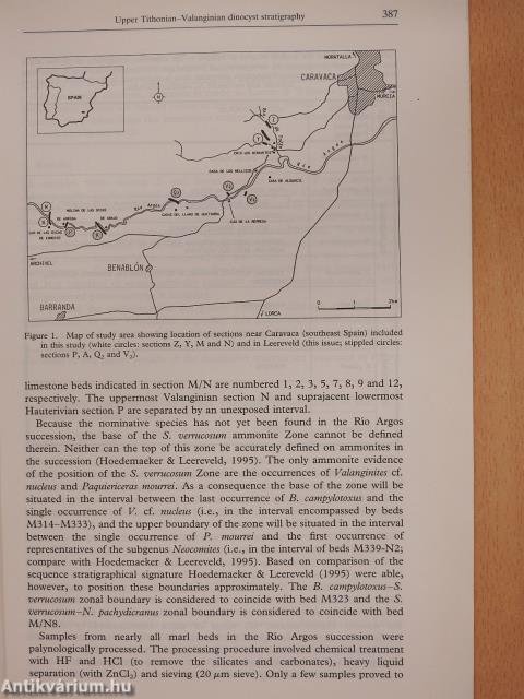 Upper Tithonian-Valanginian (Upper Jurassic-Lower Cretaceous) dinoflagellate cyst stratigraphy of the western Mediterranean (dedikált példány)