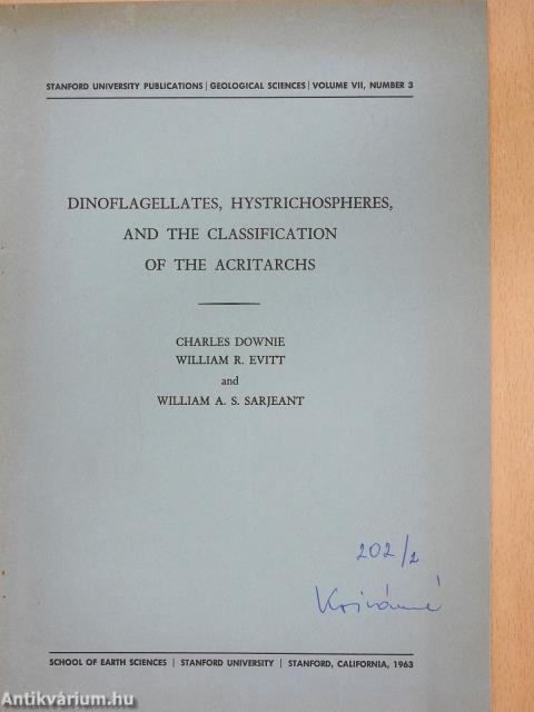 Dinoflagellates, hystrichospheres, and the classification of the acritarchs (aláírt példány)