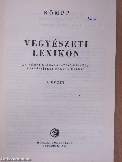 Römpp Vegyészeti Lexikon 1-3.