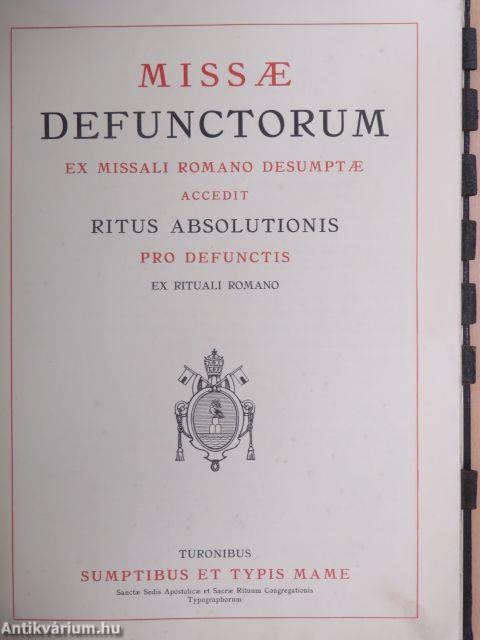 Missae defunctorum ex missali romano desumptae