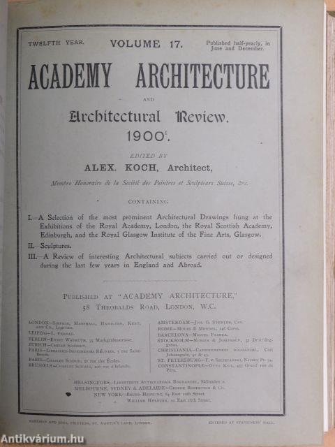 Academy Architecture and Architectural Review 1899/1-2., 1900/1-2.