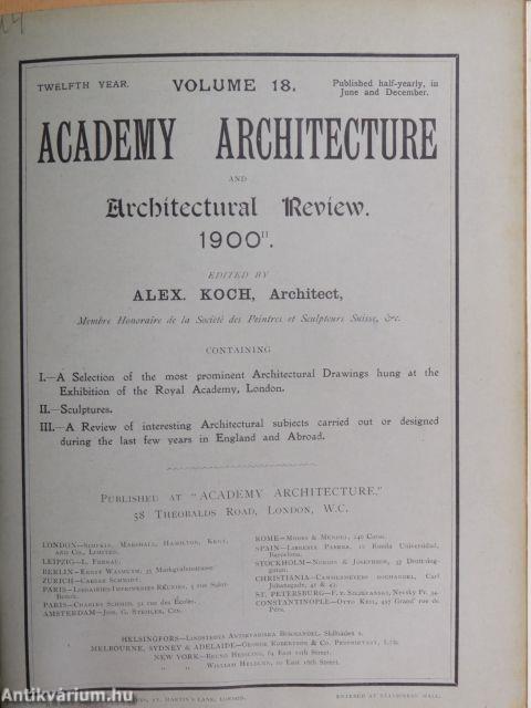 Academy Architecture and Architectural Review 1899/1-2., 1900/1-2.