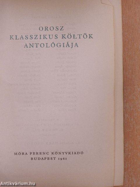 Orosz klasszikus költők antológiája