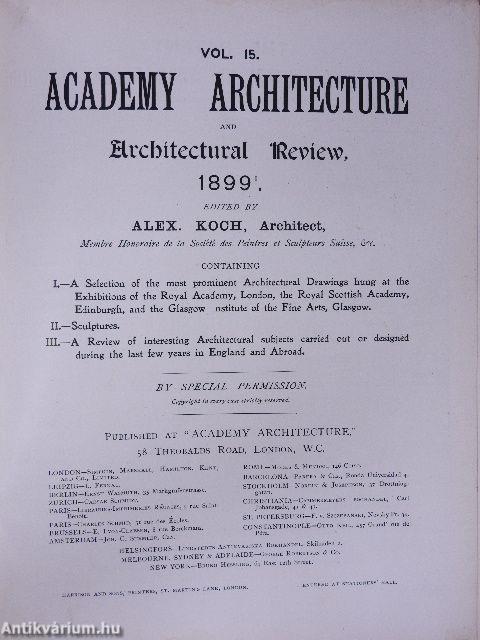 Academy Architecture and Architectural Review 1899/1-2., 1900/1-2.