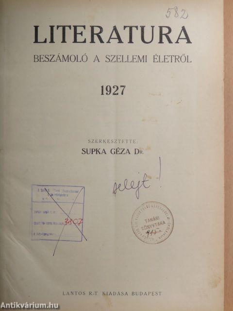 Literatura 1927. január-december