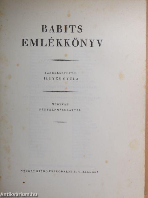 Babits emlékkönyv