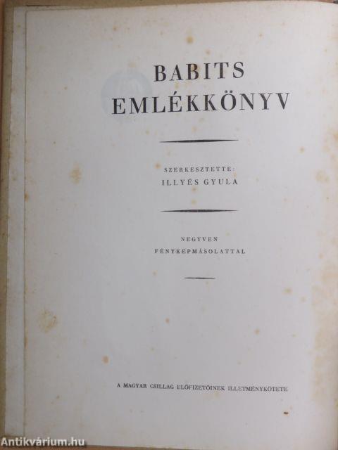 Babits emlékkönyv