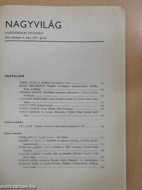 Nagyvilág 1971. április