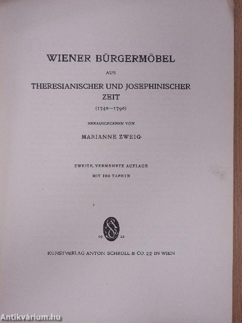 Wiener Bürgermöbel aus Theresianischer und Josephinischer Zeit