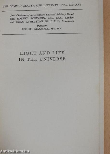 Light and Life in the Universe