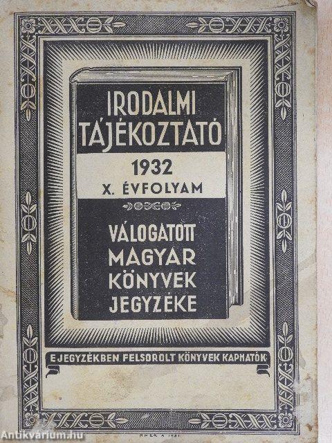 Irodalmi tájékoztató 1932