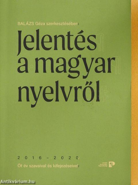 Jelentés a magyar nyelvről 2016-2020