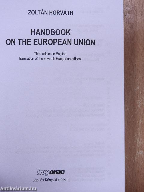 Handbook on the European Union 