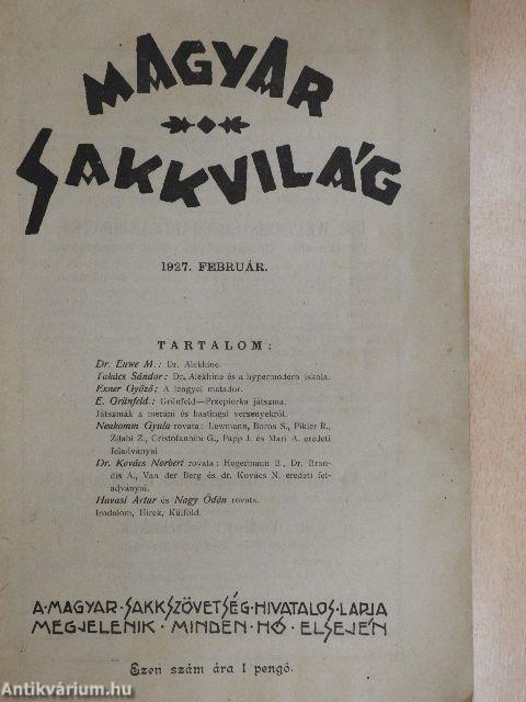 Magyar Sakkvilág 1927. február