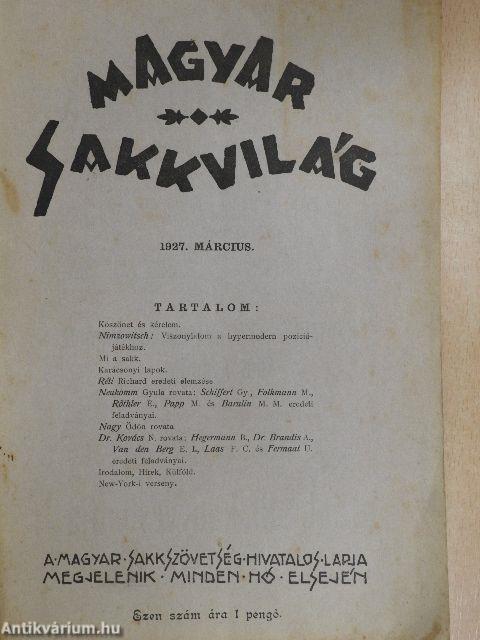 Magyar Sakkvilág 1927. március