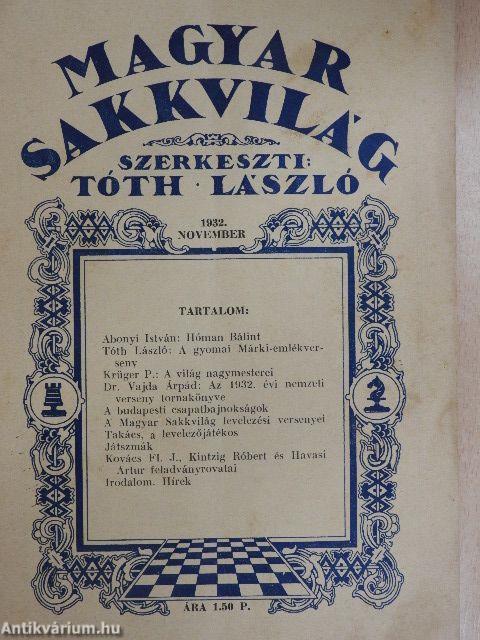 Magyar Sakkvilág 1932. november