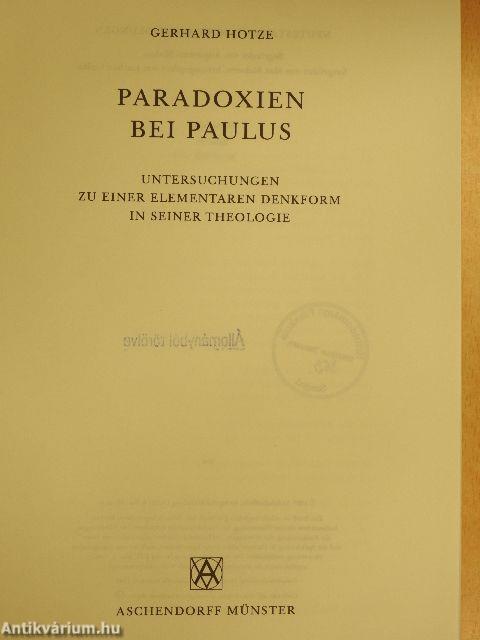 Paradoxien bei Paulus