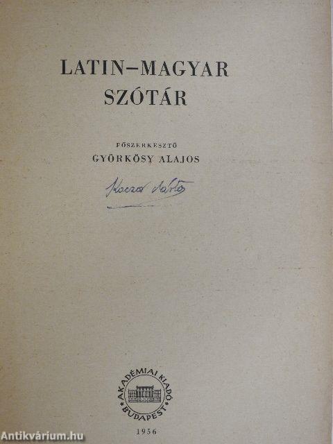 Latin-magyar szótár