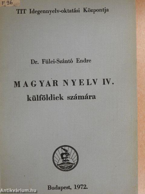 Magyar nyelv IV.