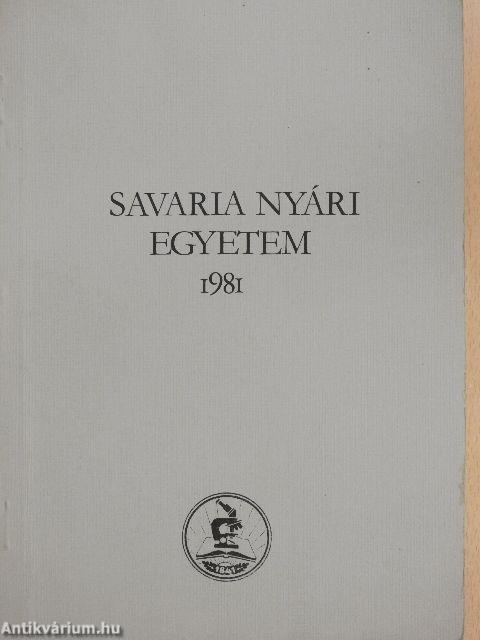 Savaria nyári egyetem 1981