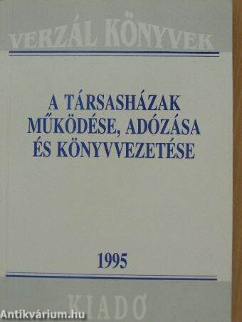 A társasházak működése, adózása és könyvvezetése