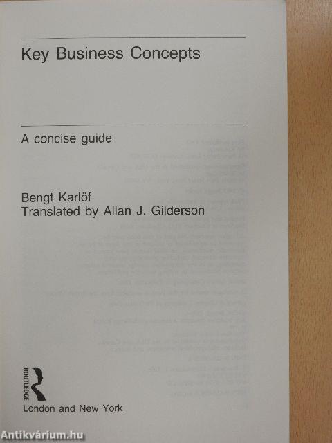 Key Business Concepts