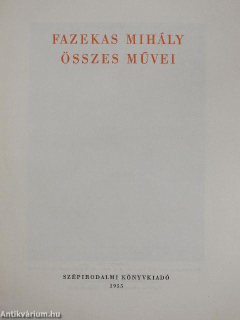Fazekas Mihály összes művei
