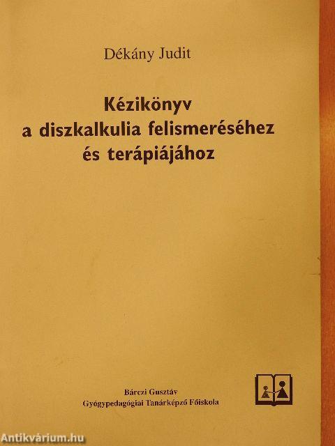 Kézikönyv a diszkalkulia felismeréséhez és terápiájához