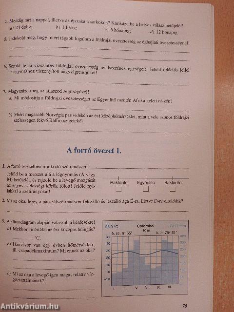 Földrajz munkafüzet 9.