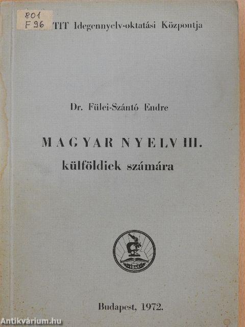 Magyar nyelv III.