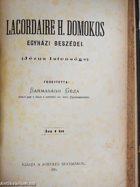 Lacordaire H. Domokos egyházi beszédei I-II.