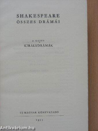 Shakespeare összes drámái II.