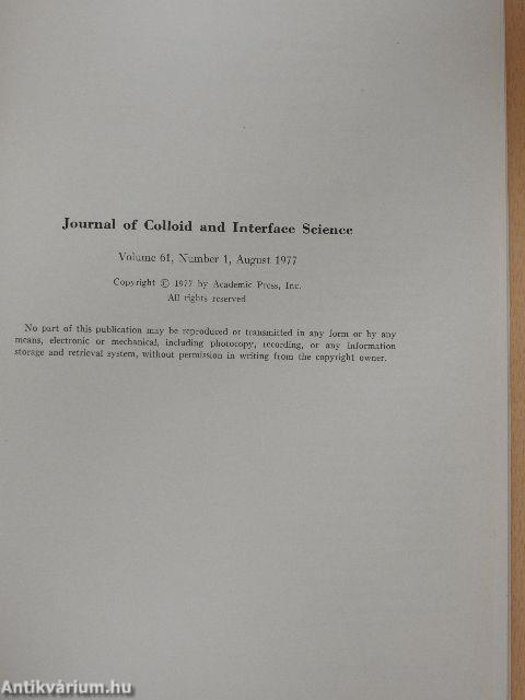 Journal of Colloid and Interface Science, August 1977