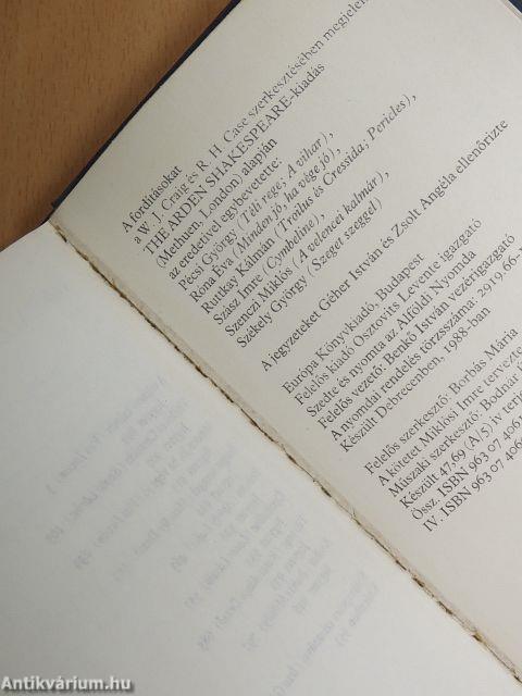 Shakespeare összes drámái IV.