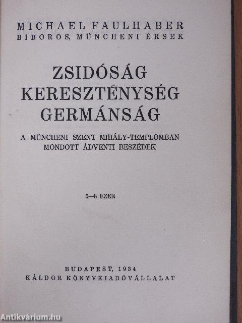 Zsidóság, kereszténység, germánság