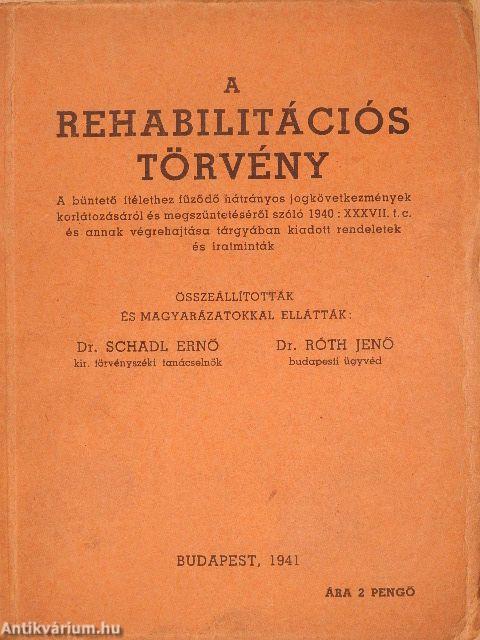 A rehabilitációs törvény 