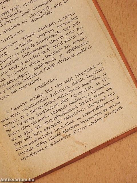 A rehabilitációs törvény 