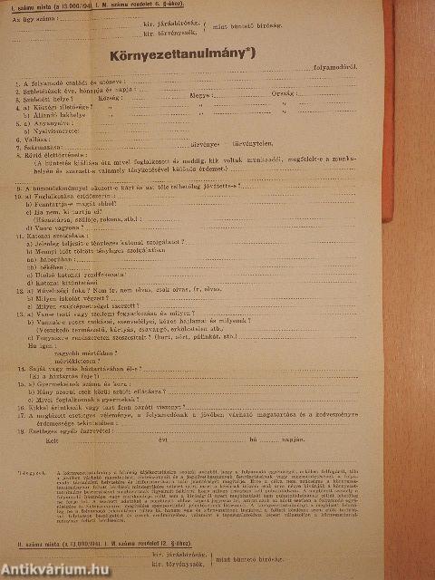 A rehabilitációs törvény 