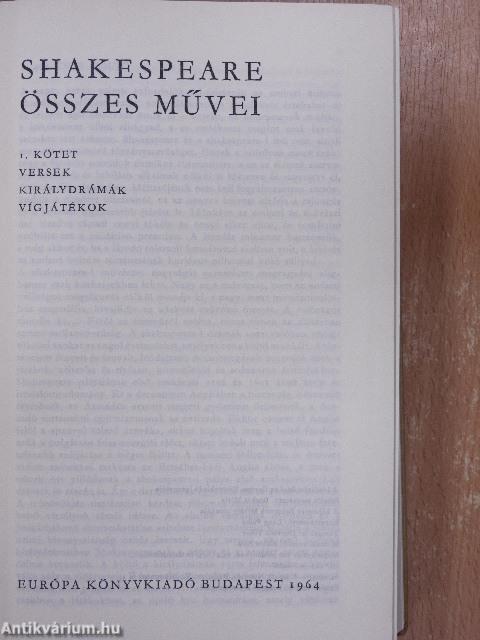 Shakespeare összes művei 1-2.