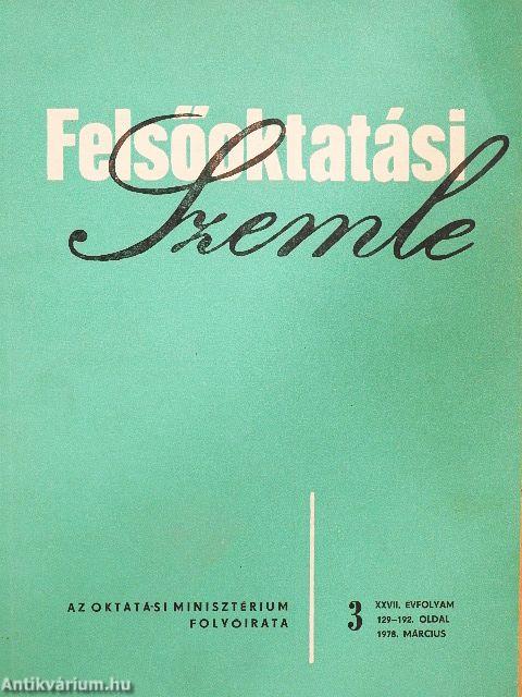 Felsőoktatási Szemle 1978. március