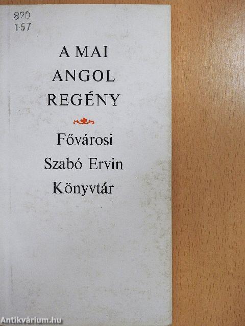 A mai angol regény