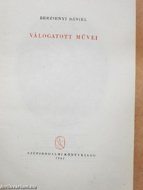 Berzsenyi Dániel válogatott művei