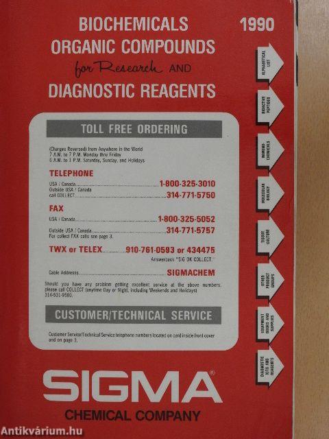 Biochemicals Organic Compounds for Research and Diagnostic Reagents 1990