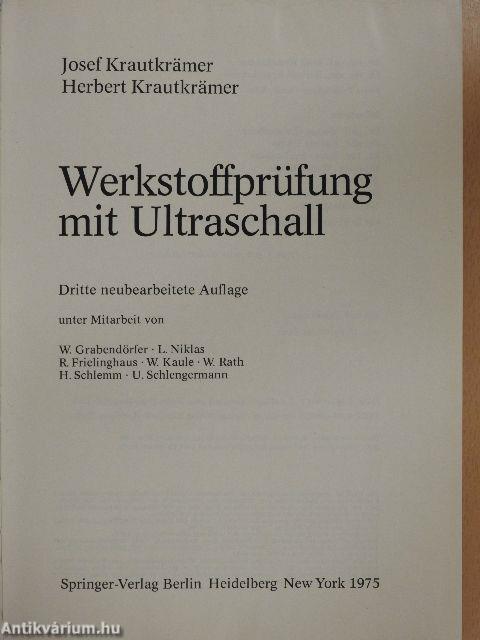 Werkstoffprüfung mit Ultraschall