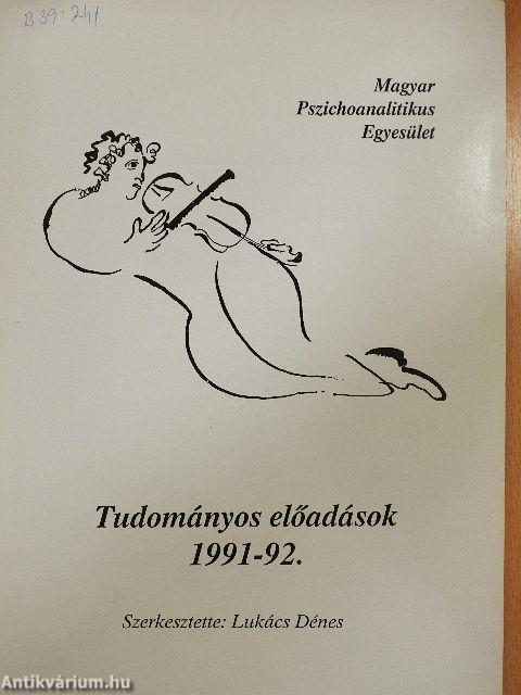 Tudományos előadások 1991-92.